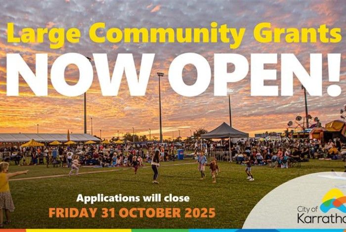 An image saying Large Community Grants applications are open