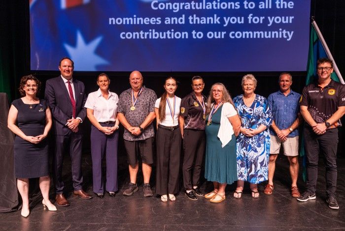 Photo of winners on stage 